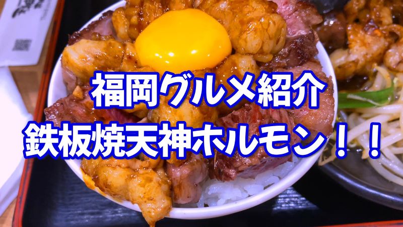 【福岡グルメ 天神】鉄板焼 天神ホルモン 〜九州展開する本格ホルモン料理の名店〜