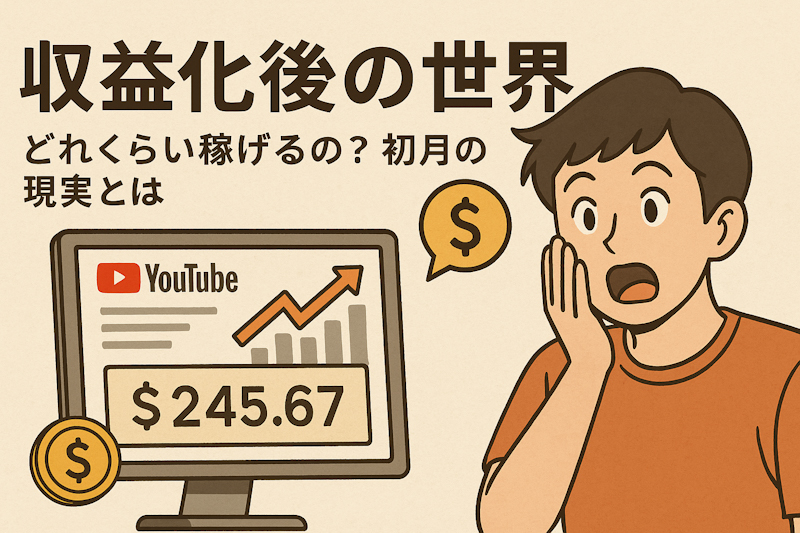 【収益化後の世界】どれくらい稼げるの?初月の現実とは。